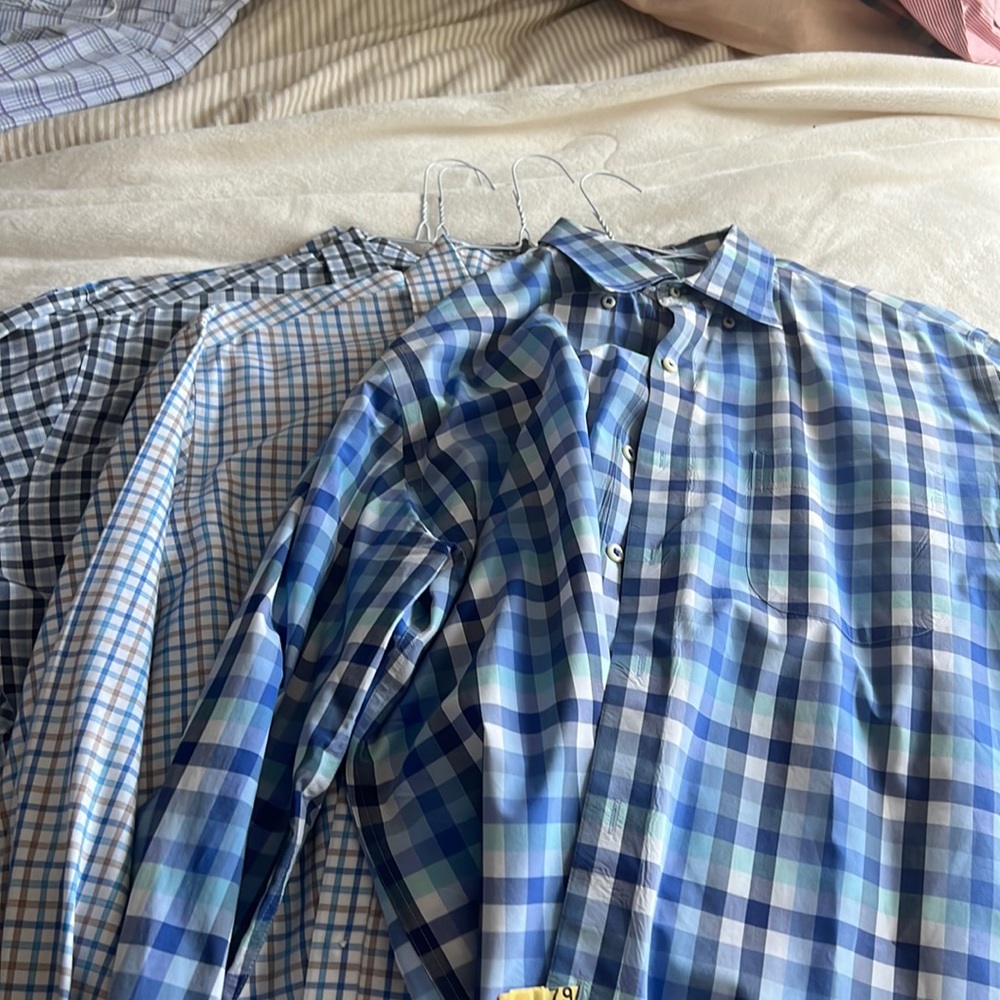 Four Peter Millar button downs